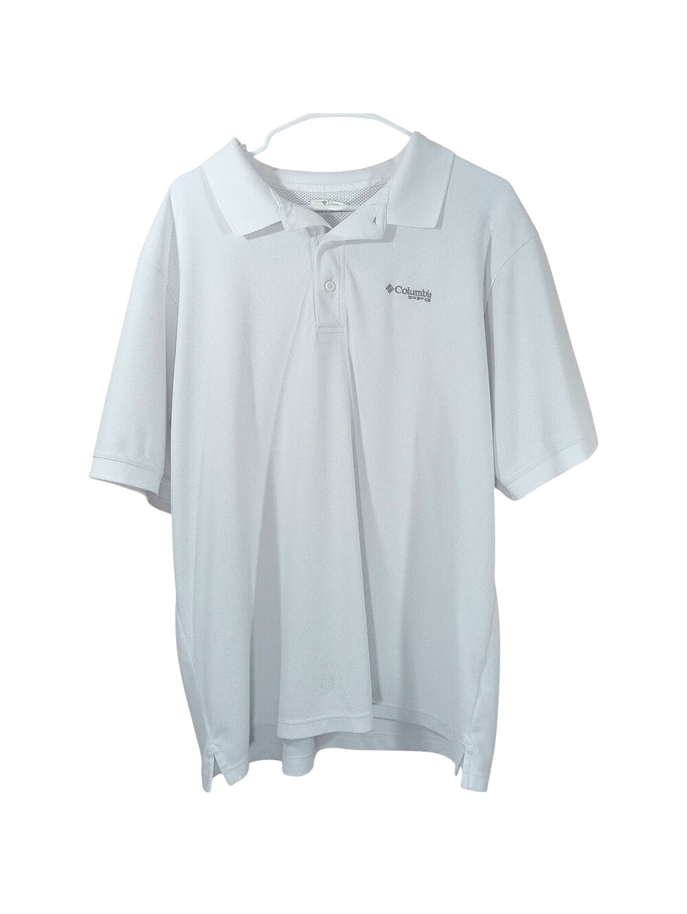 Columbia White Men Polo Golf Shirt Short Sleeve XXL PFG Omni-Shade